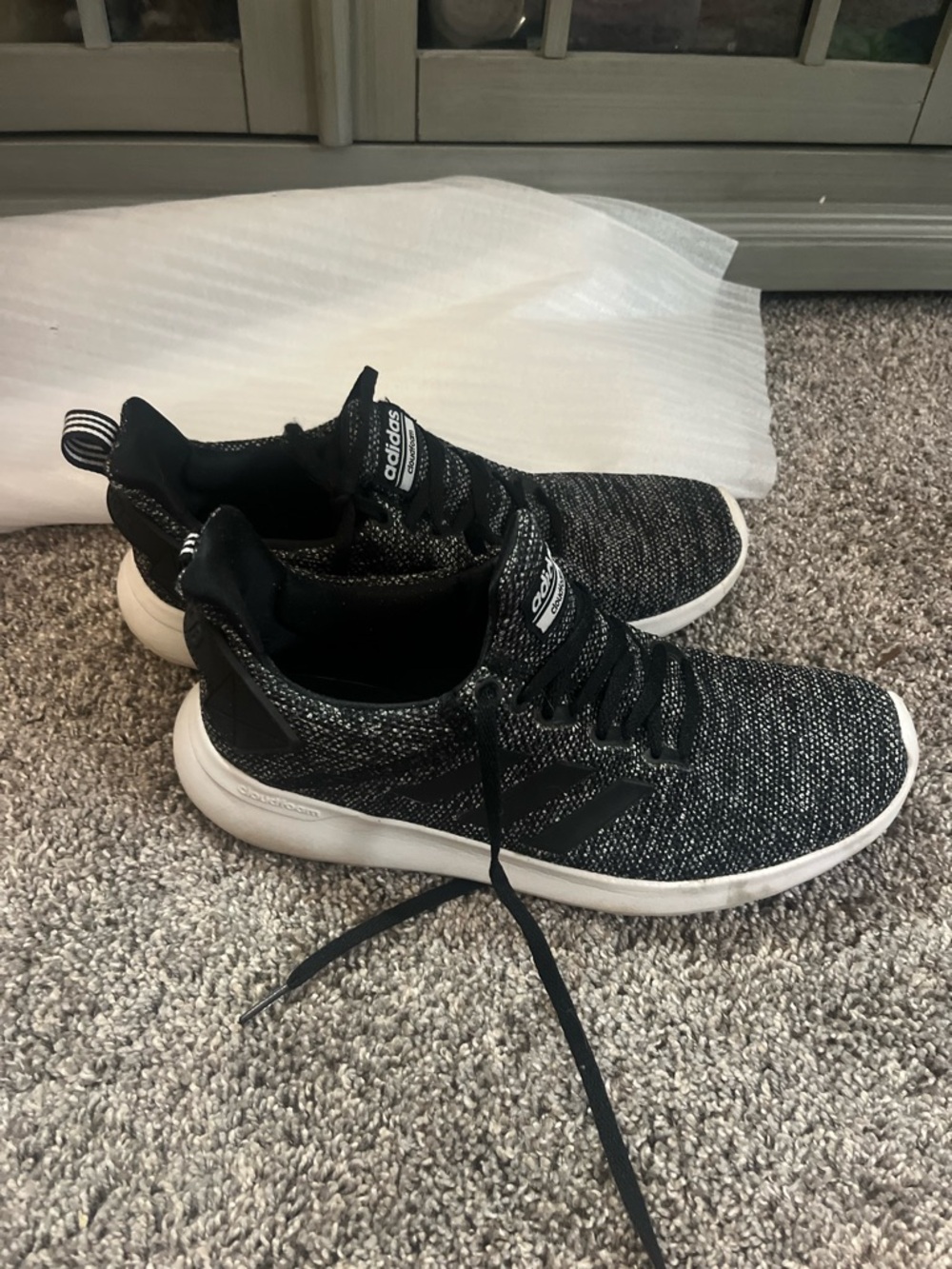 Adidas Black and White Athletic Sneakers